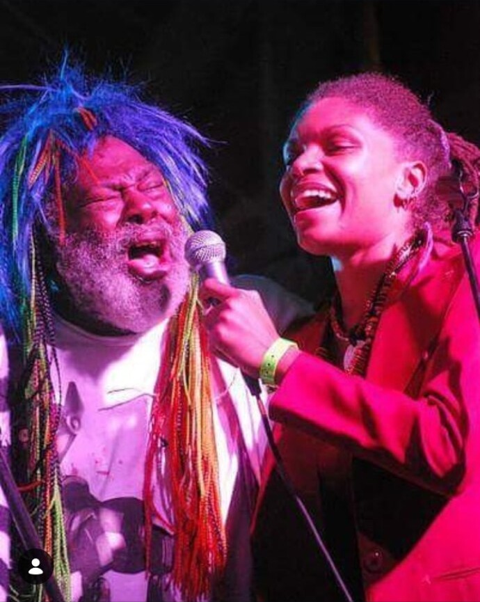 Debrissa singing with George Clinton